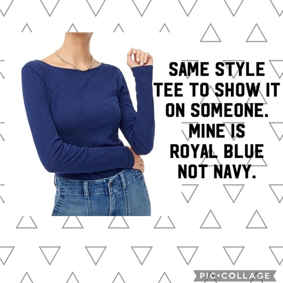 J Crew - ballet neckline, 100% cotton long sleeve “Mercantile artists tee”, Sz L - Picture 4 of 4